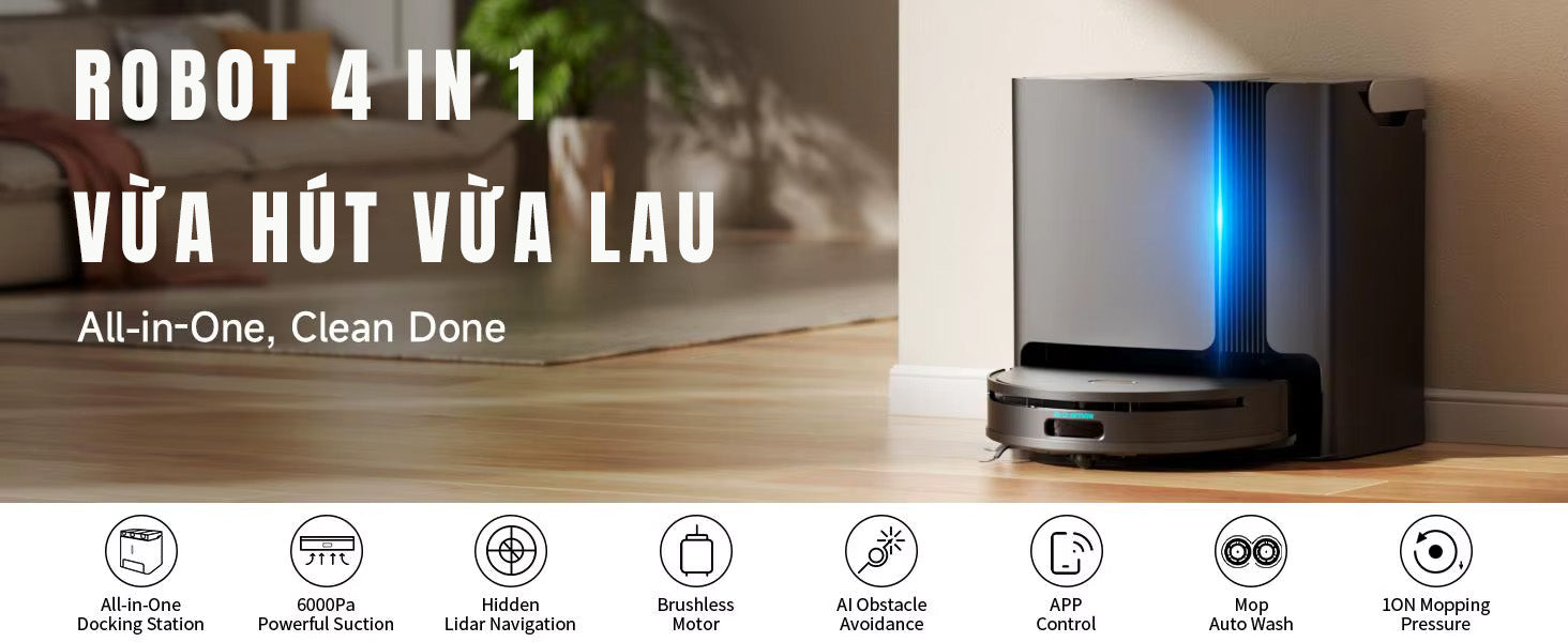ROBOT LAU NHÀ - VỪA HÚT BỤI VỪA LAU