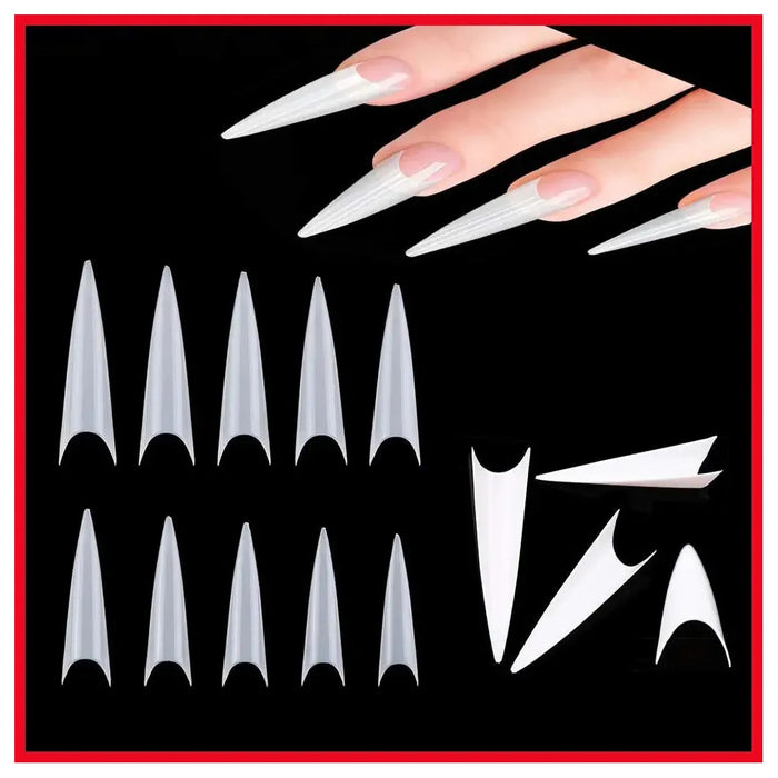 Stiletto Nail Tips - 600pcs/bag