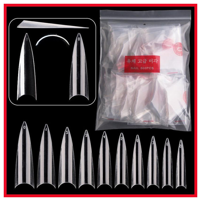 Stiletto Nail Tips - 600pcs/bag