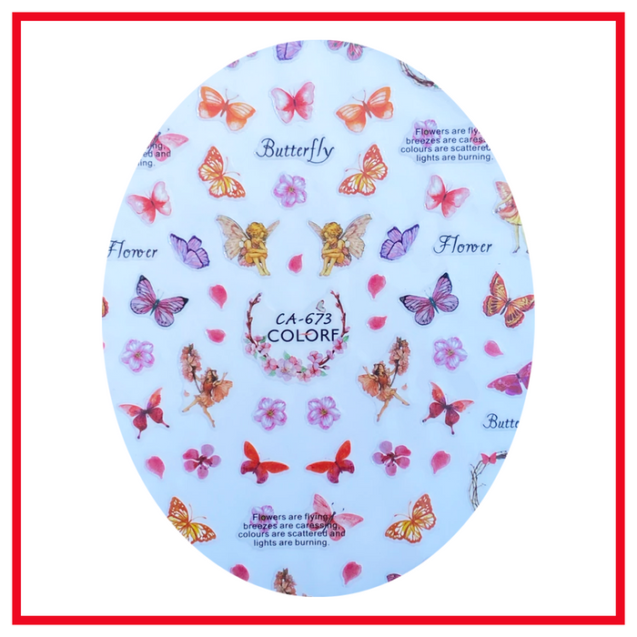 Butterfly Nail Art - 24 Styles