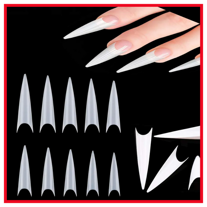 Stiletto Nail Tips - 600pcs/bag