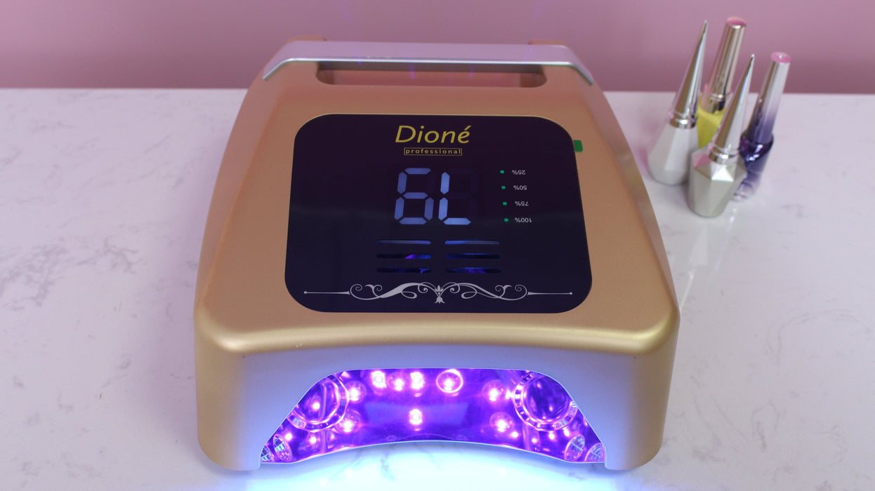 Dioné Lamp 72W - Cordless Lamp Curing Gel with Built-in Fan