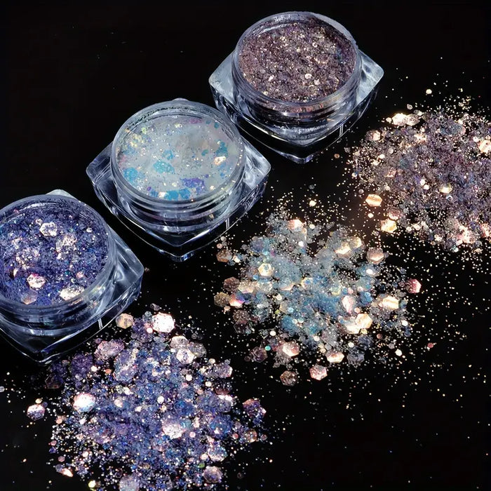 6pcs/set Iridescent Mermaid Glitter Flakes