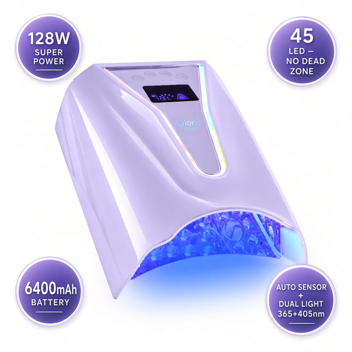 Đèn Gel Dioné SpeedCure 128W - Pin 6400mAh | Cordless LED Nail Lamp