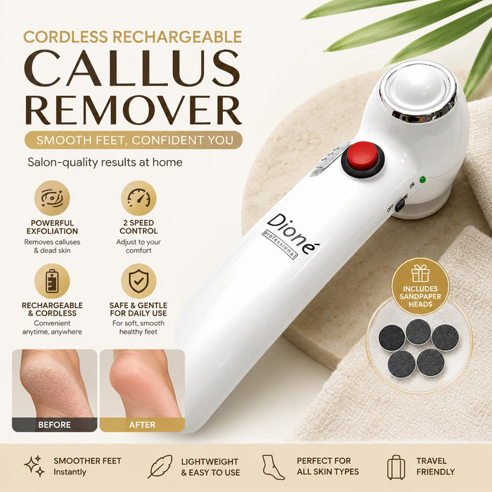 Cordless Rechargeable Callus Remover With Sandpaper - 60W