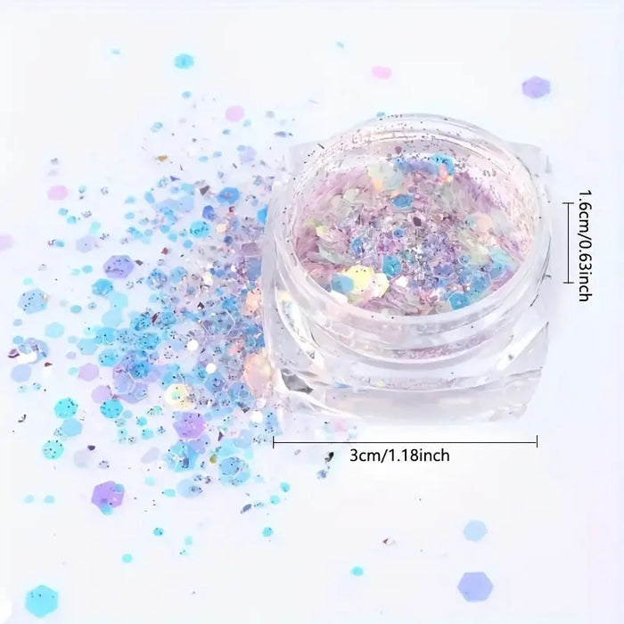 6pcs/set Iridescent Mermaid Glitter Flakes